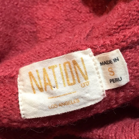 Nation LTD Small Berry Pink Jorjie Baby Alpaca Hooded Pullover Sweater Ultrasoft - Picture 8 of 9